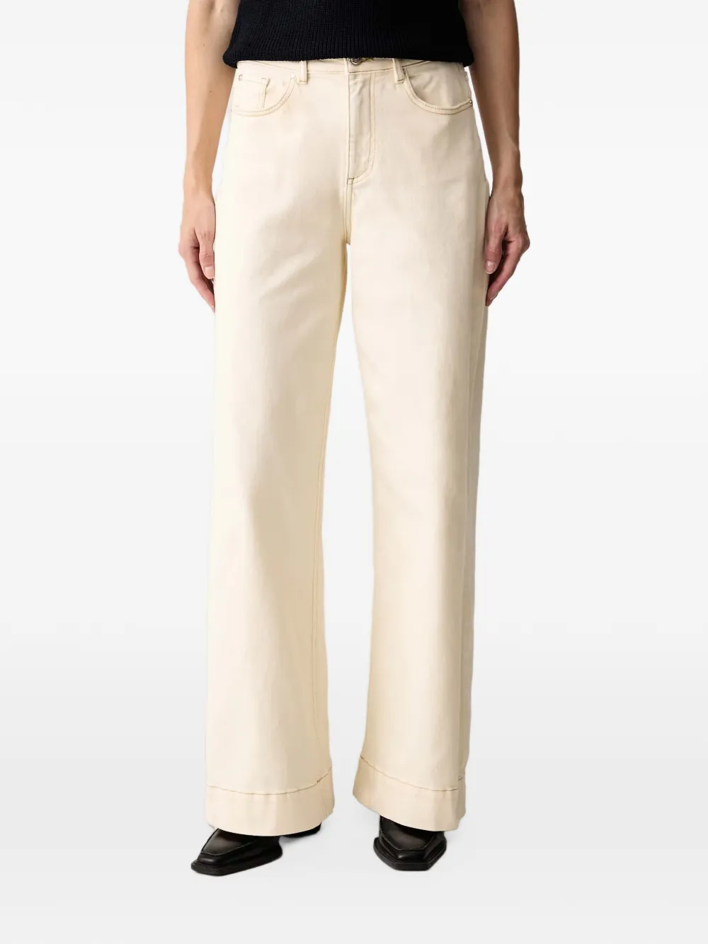 Morgan belt-loop straight-leg jeans - Toni neutri