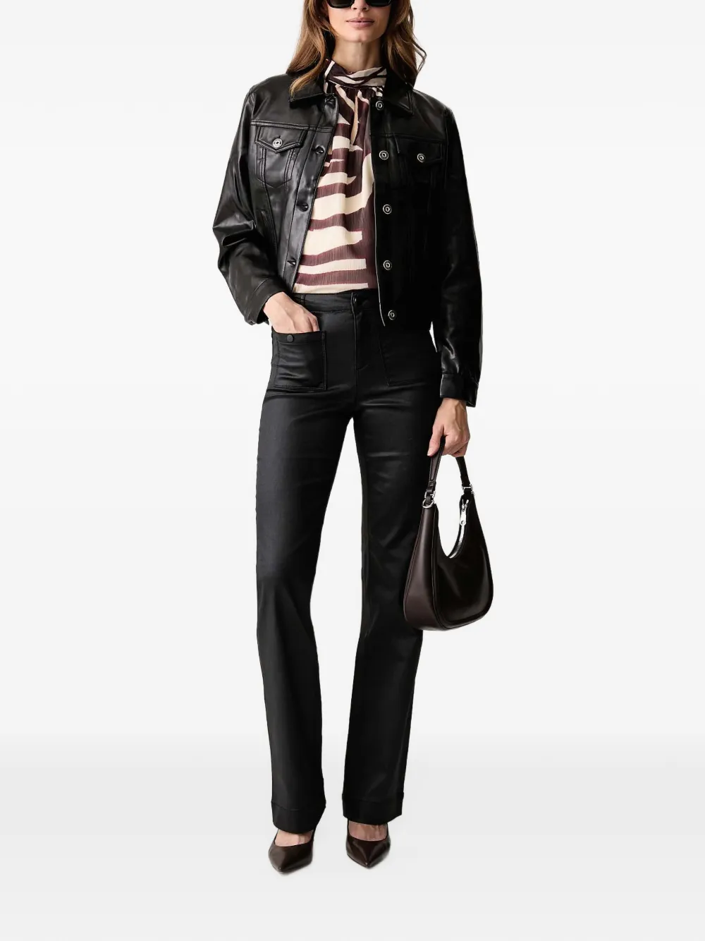 Morgan Button-up donsjack Zwart