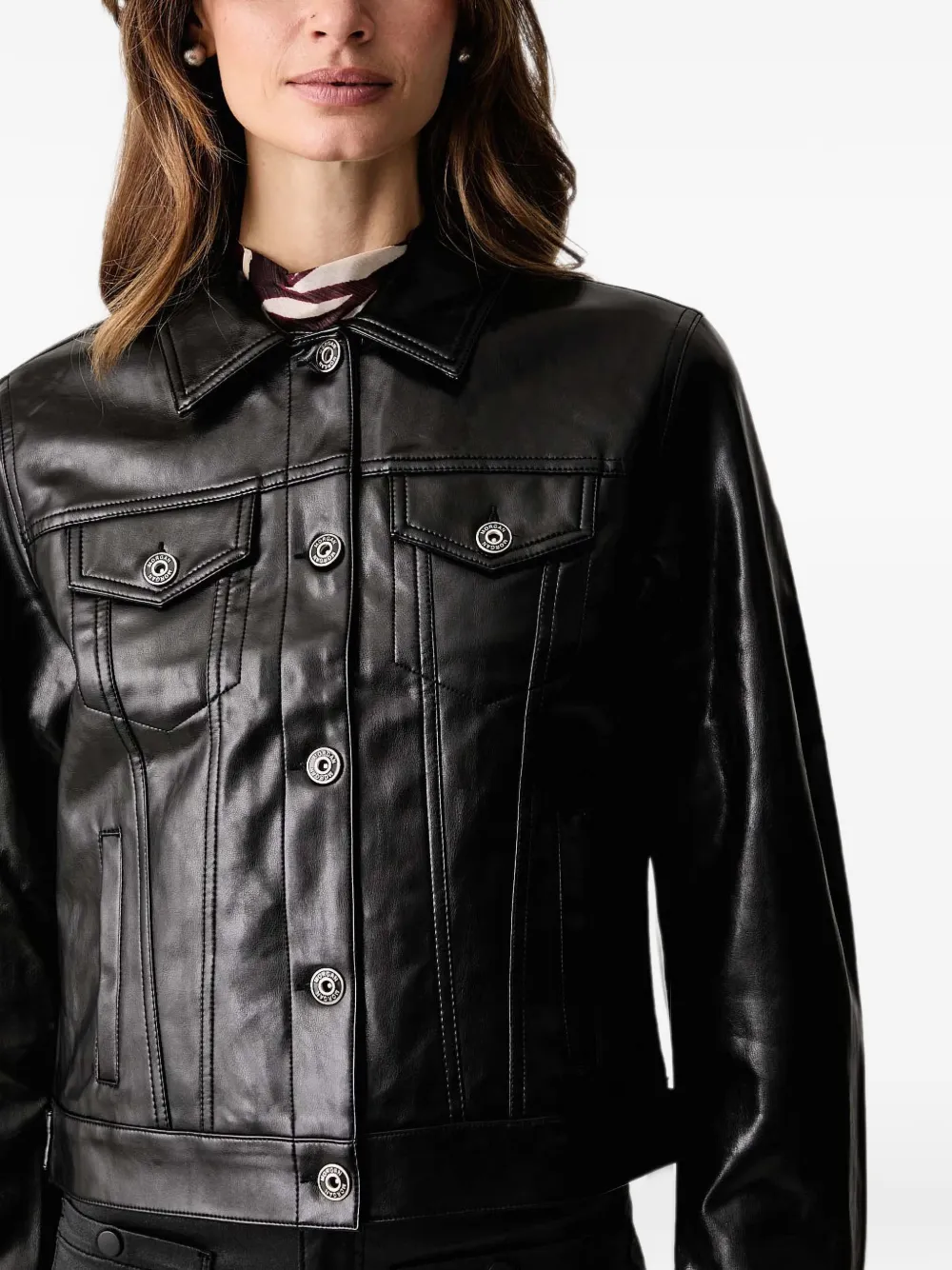Morgan Button-up donsjack Zwart