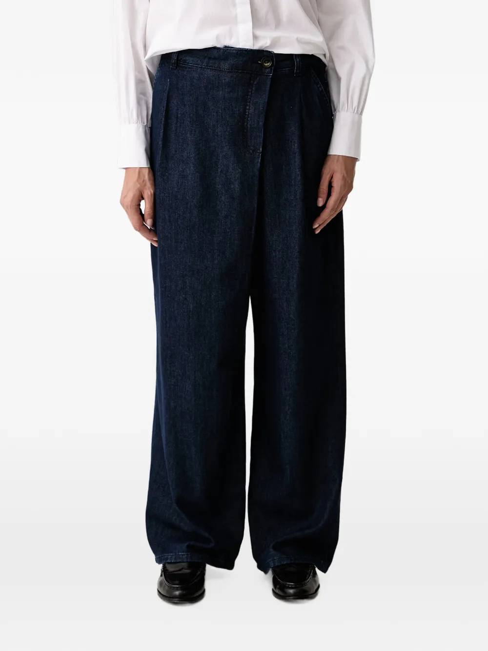 Mos Mosh wrap-style pleated jeans - Blu
