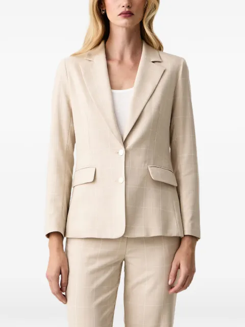 Morgan check-pattern long-sleeve blazer