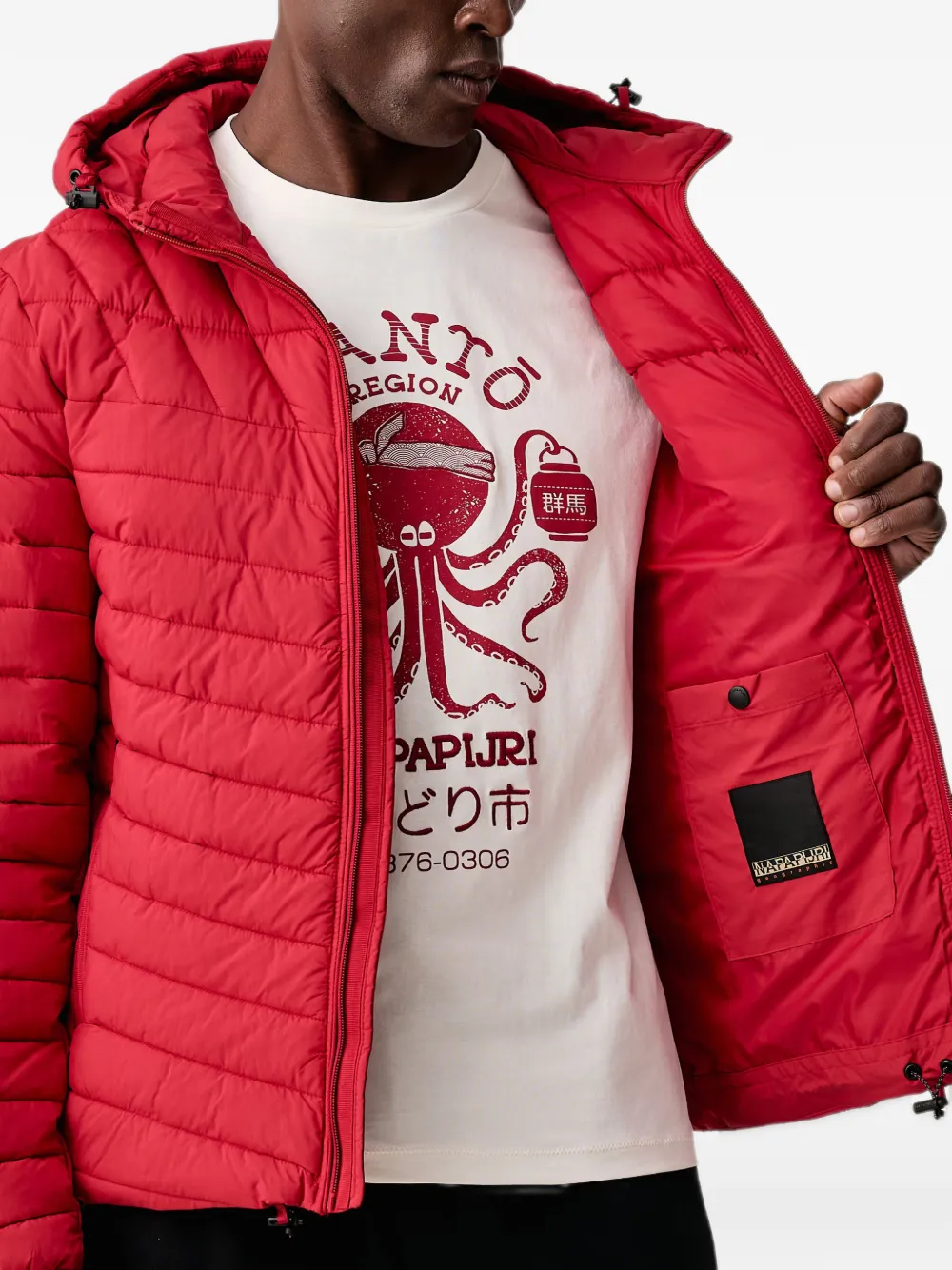 Napapijri Lapaz hooded jacket Rood