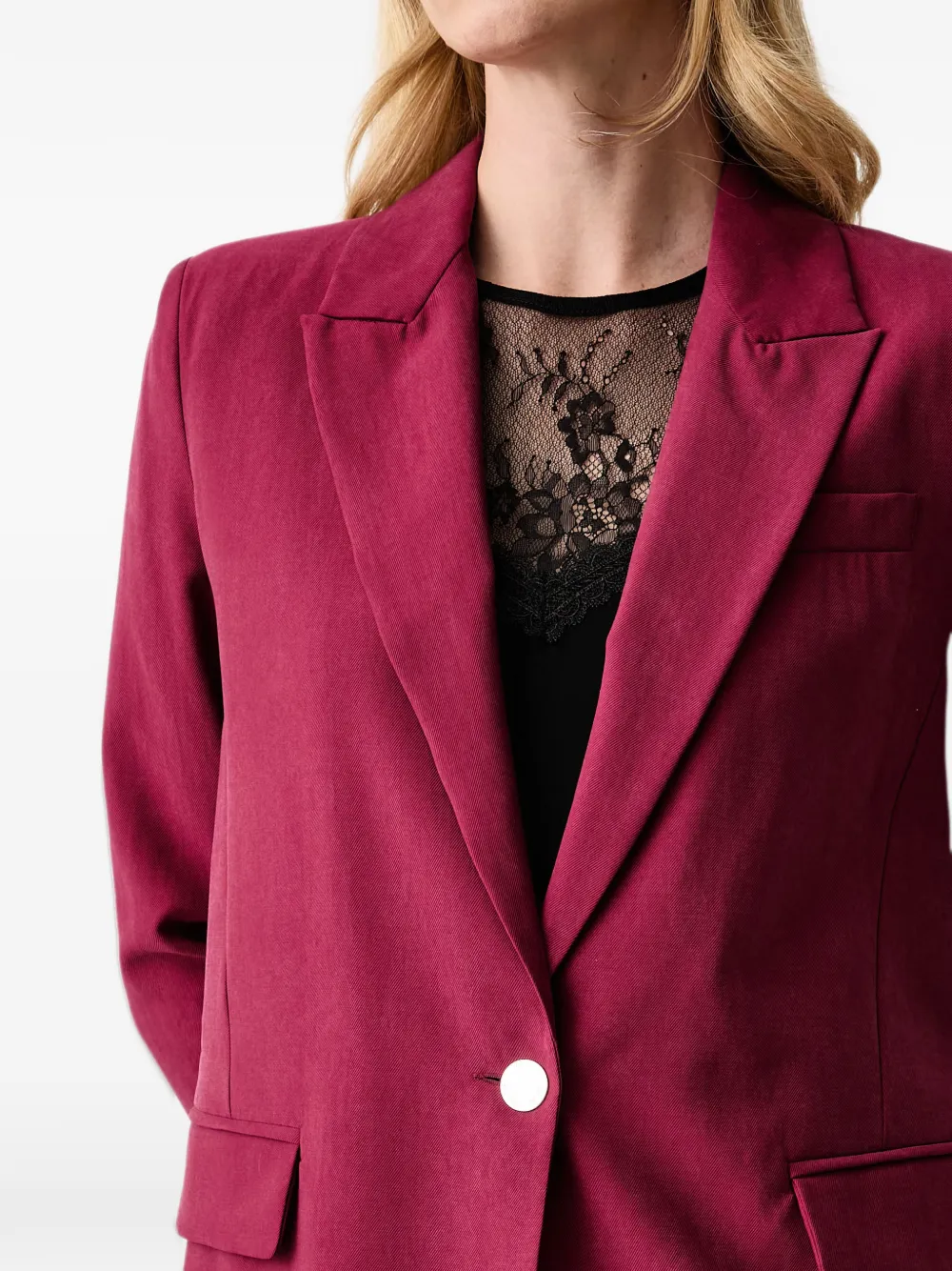 Morgan Blazer met enkele rij knopen Rood