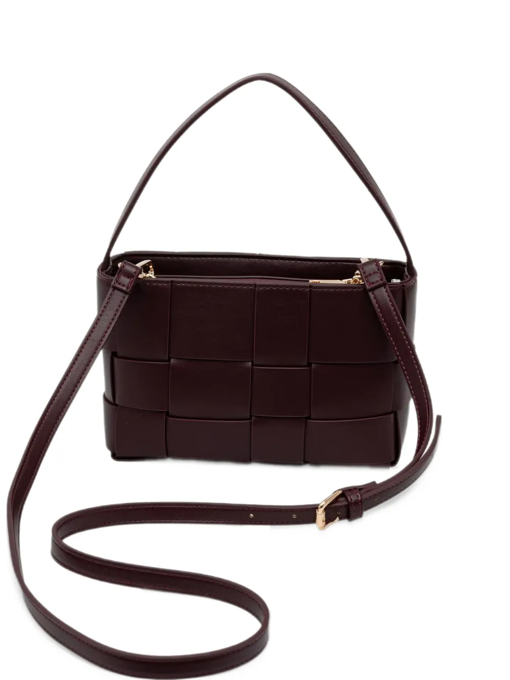 Morgan woven shoulder bag - Rosso