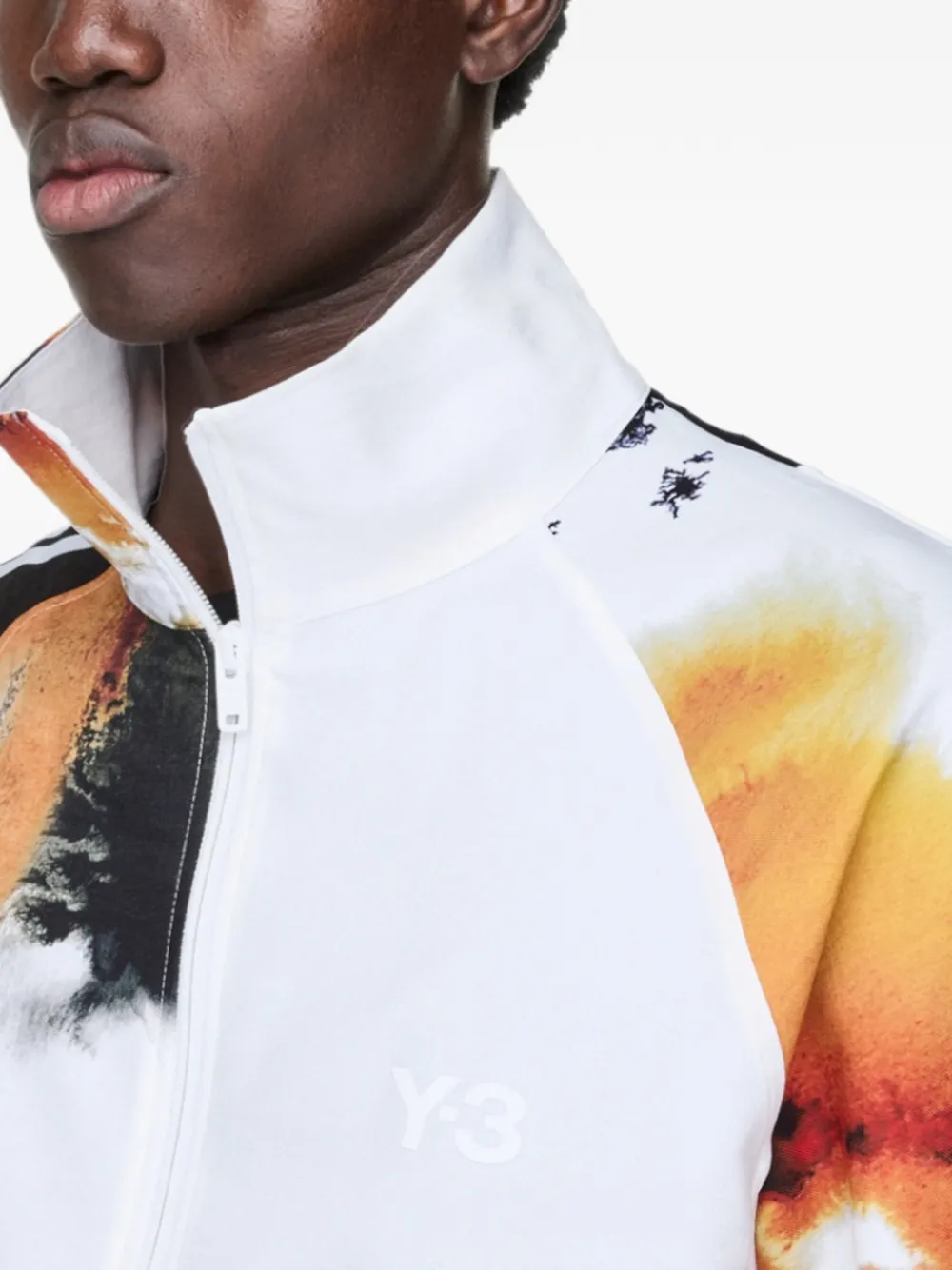 Y-3 AOP track top 3-stripes Wit