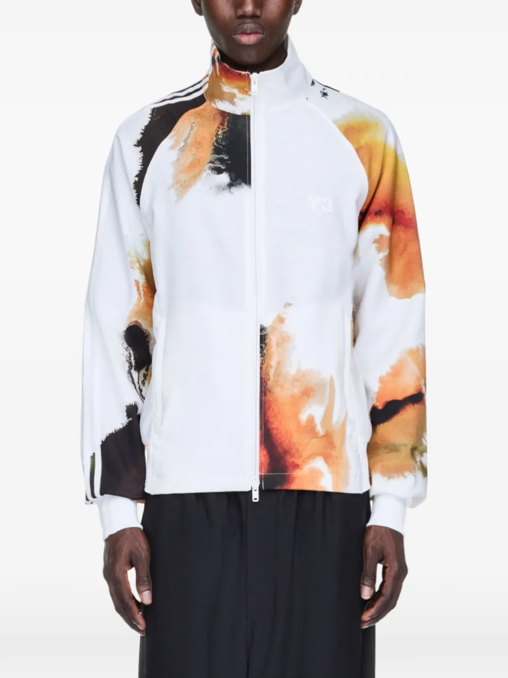 Y-3 AOP track top 3-stripes Wit