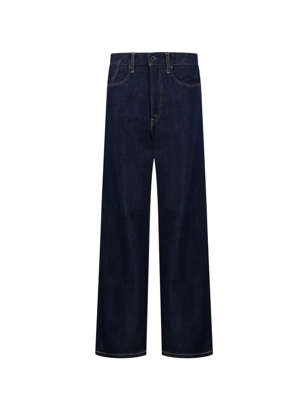 Kuro cinch-strap straight-leg jeans - Blu