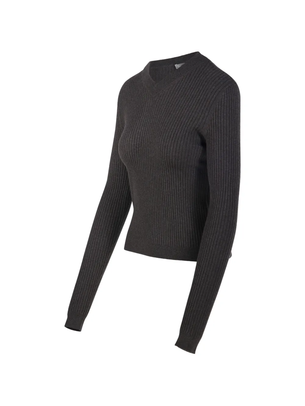 Lisa Yang Marguerite ribbed-knit V-neck sweater Grijs