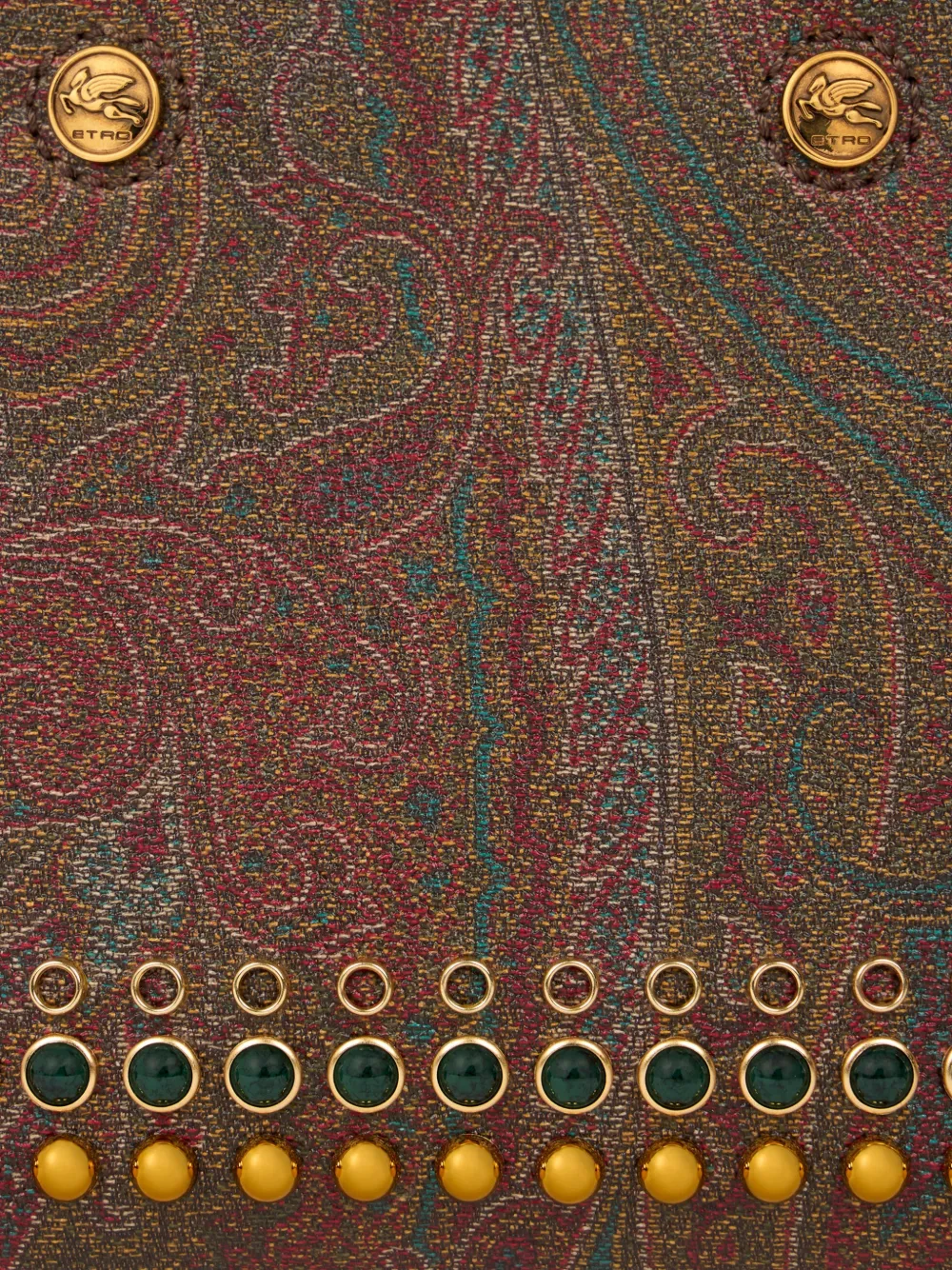 ETRO mini Essential Arnica bag with studs Bruin