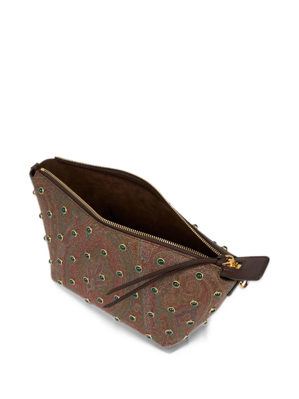 ETRO Essential Arnica crossbody bag with studs Bruin