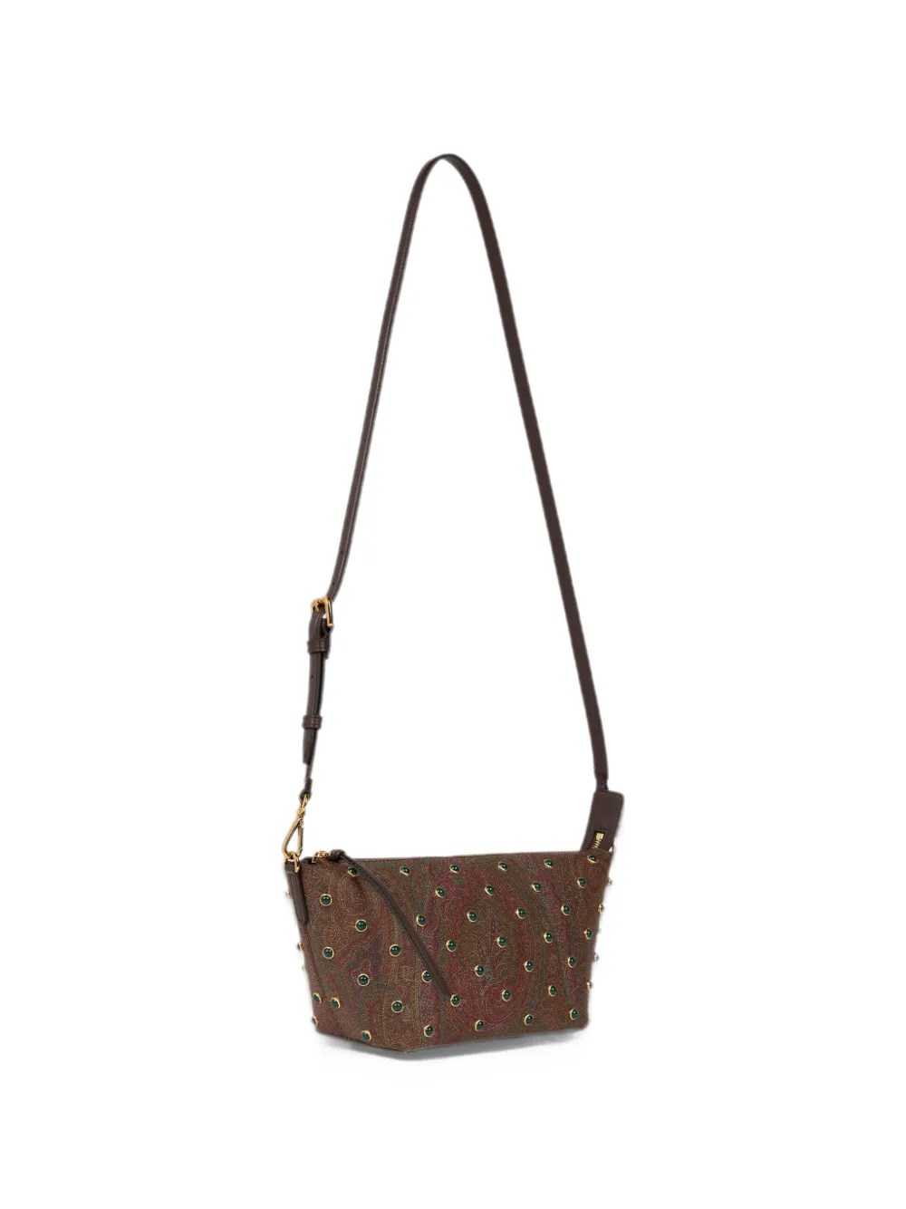ETRO Essential Arnica crossbody bag with studs Bruin