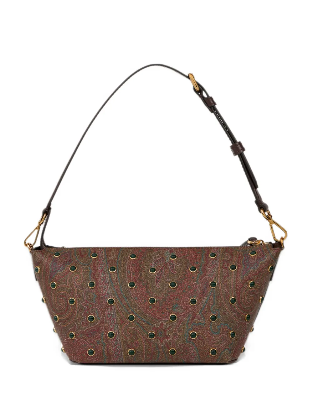 ETRO Essential Arnica crossbody bag with studs - Marrone