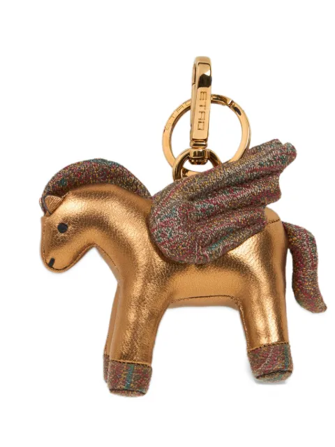 ETRO Pegaso laminated leather bag charm