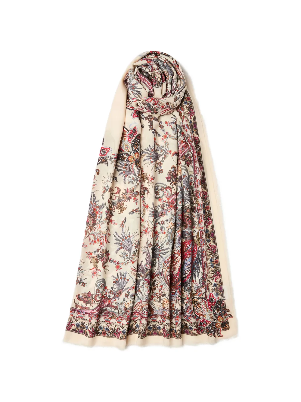 Marella paisley-print scarf - Toni neutri