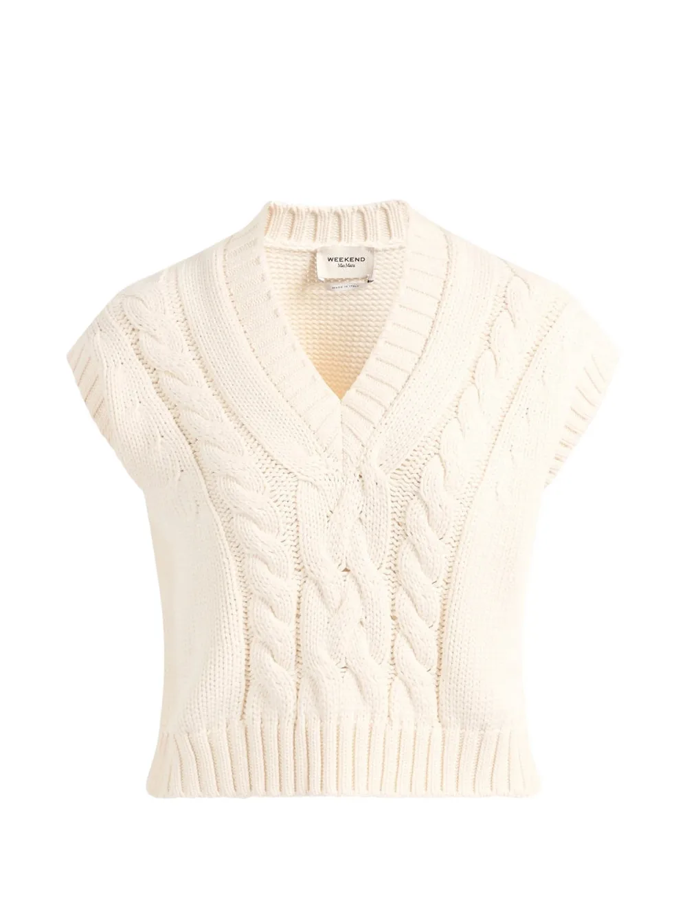 Weekend Max Mara cotton yarn gilet Wit