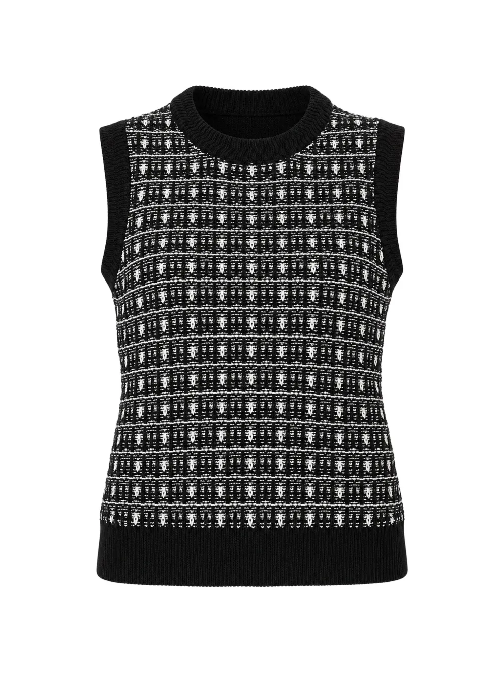 Varley Safia intarsia-knit top Zwart