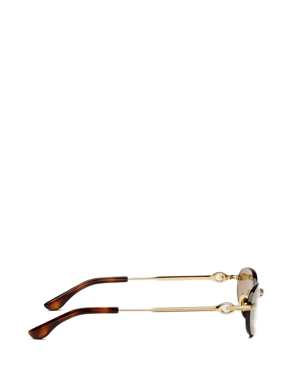 Chimi Cadenza rimless oval-frame sunglasses Goud