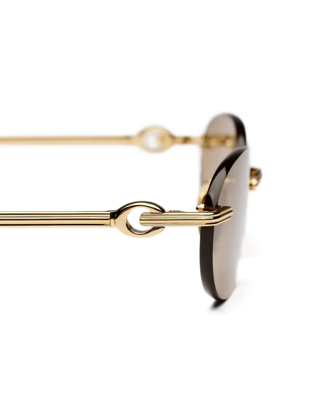 Chimi Cadenza rimless oval-frame sunglasses Goud