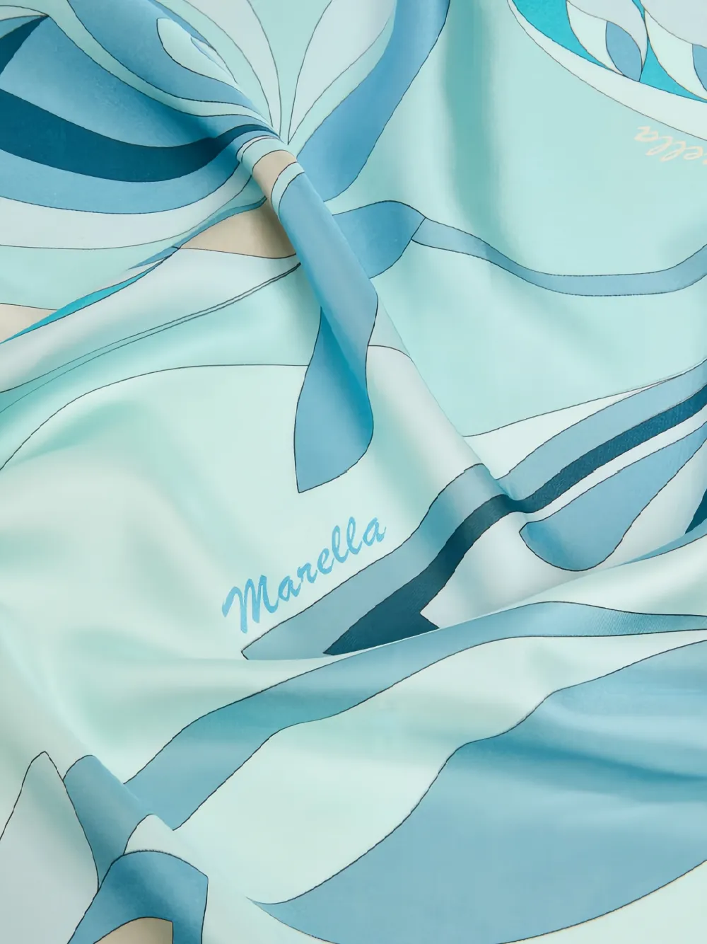 Marella abstract-print silk scarf Blauw