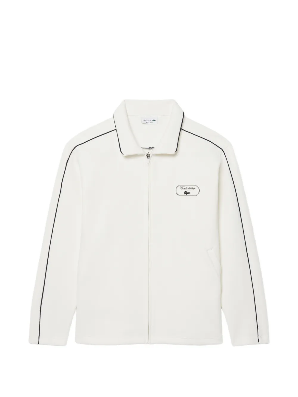 Lacoste Tennis Heritage zipped badge-accent sweatshirt - Toni neutri