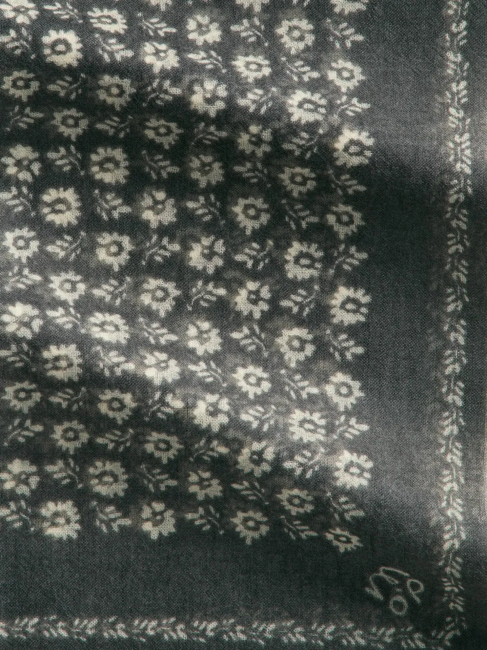 Marc O'Polo floral-print square scarf Grijs