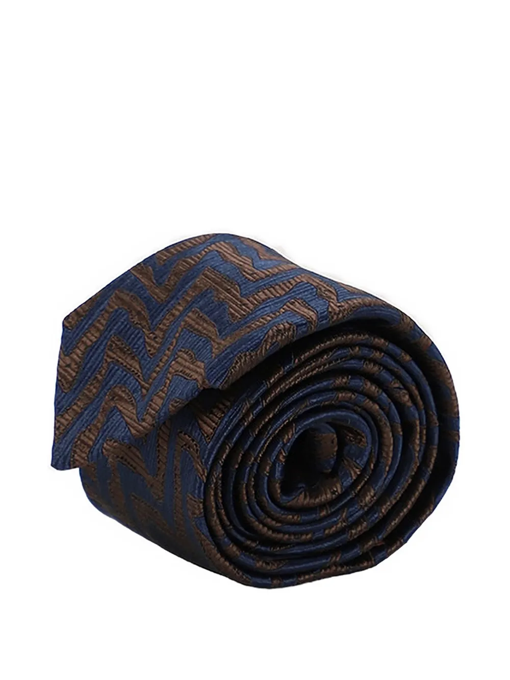 Missoni zigzag silk tie Blauw