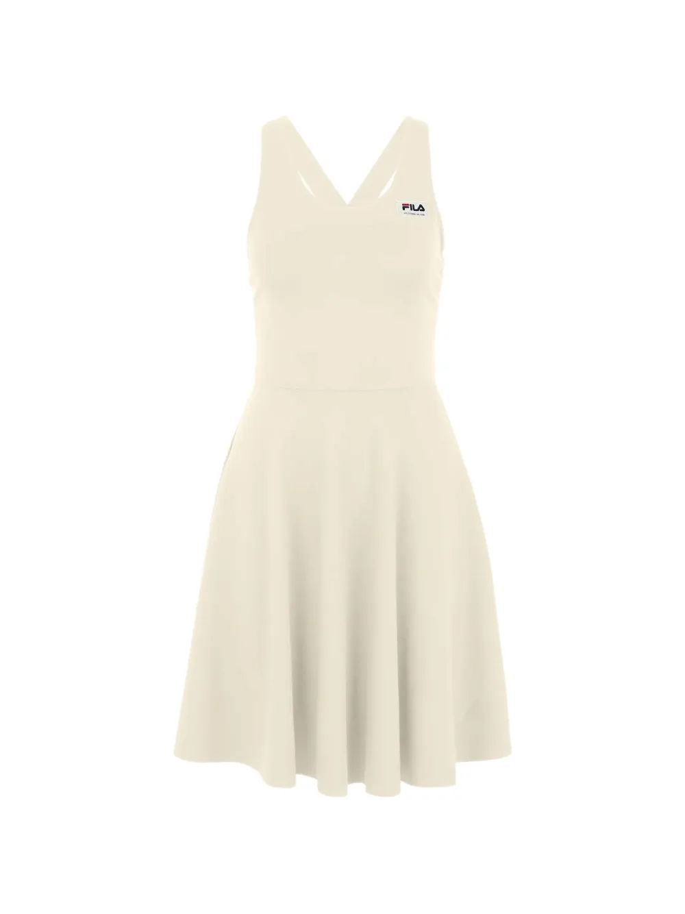 Fila logo-patch cross-back mini dress - Toni neutri