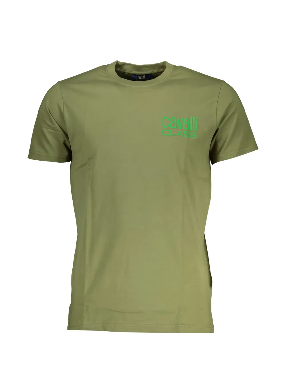 Cavalli Class logo-print cotton T-shirt Groen