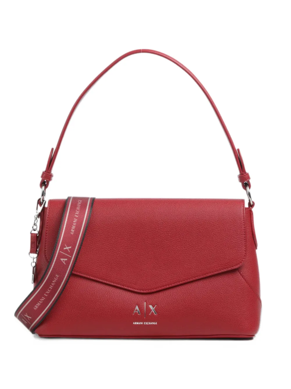 Armani Exchange logo-plaque shoulder bag - Rosso