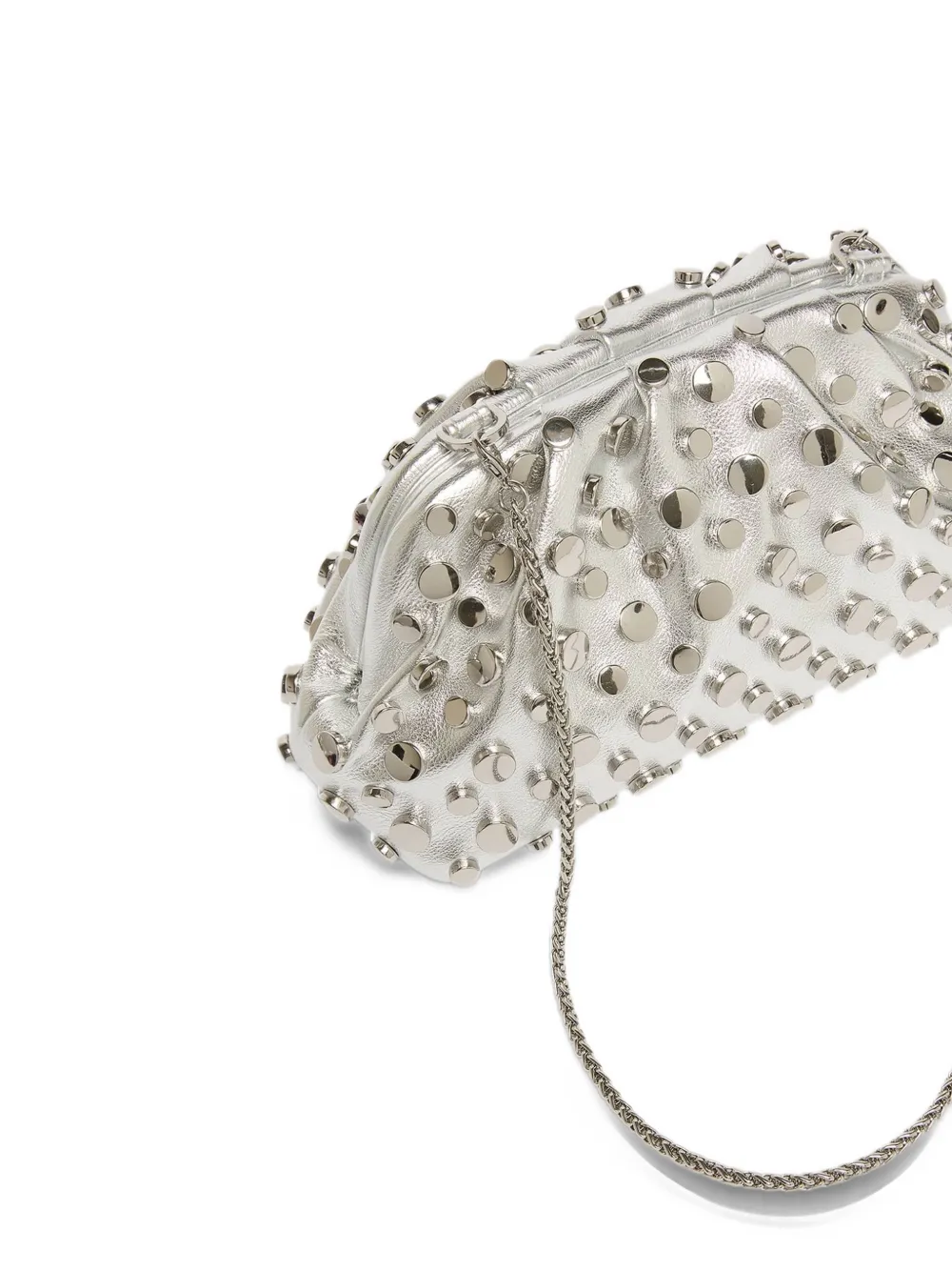 Marella small studded metallic crossbody bag Zilver