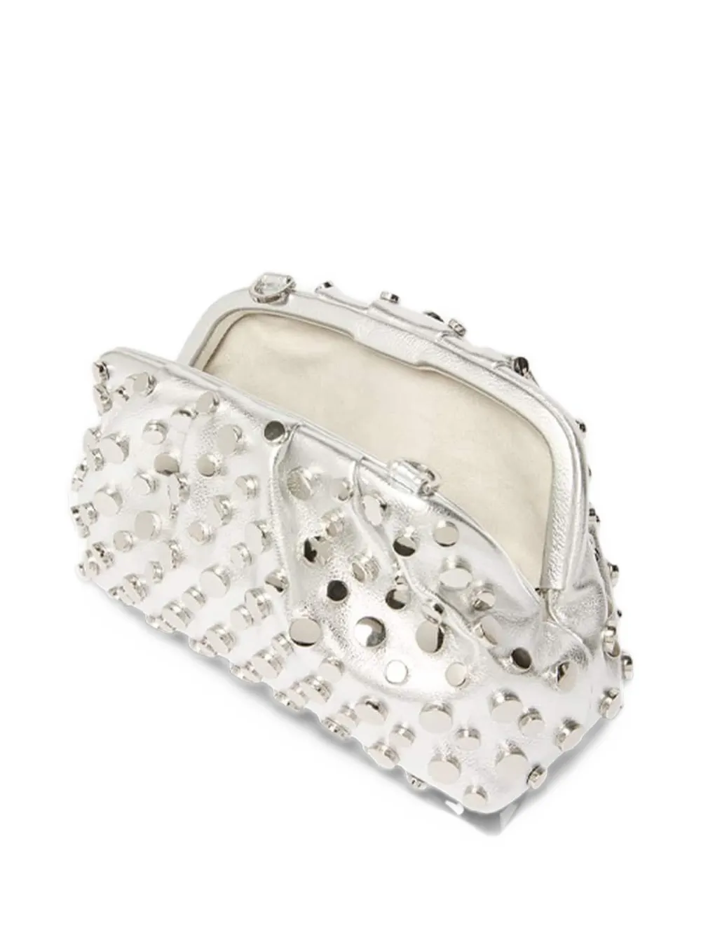 Marella small studded metallic crossbody bag Zilver