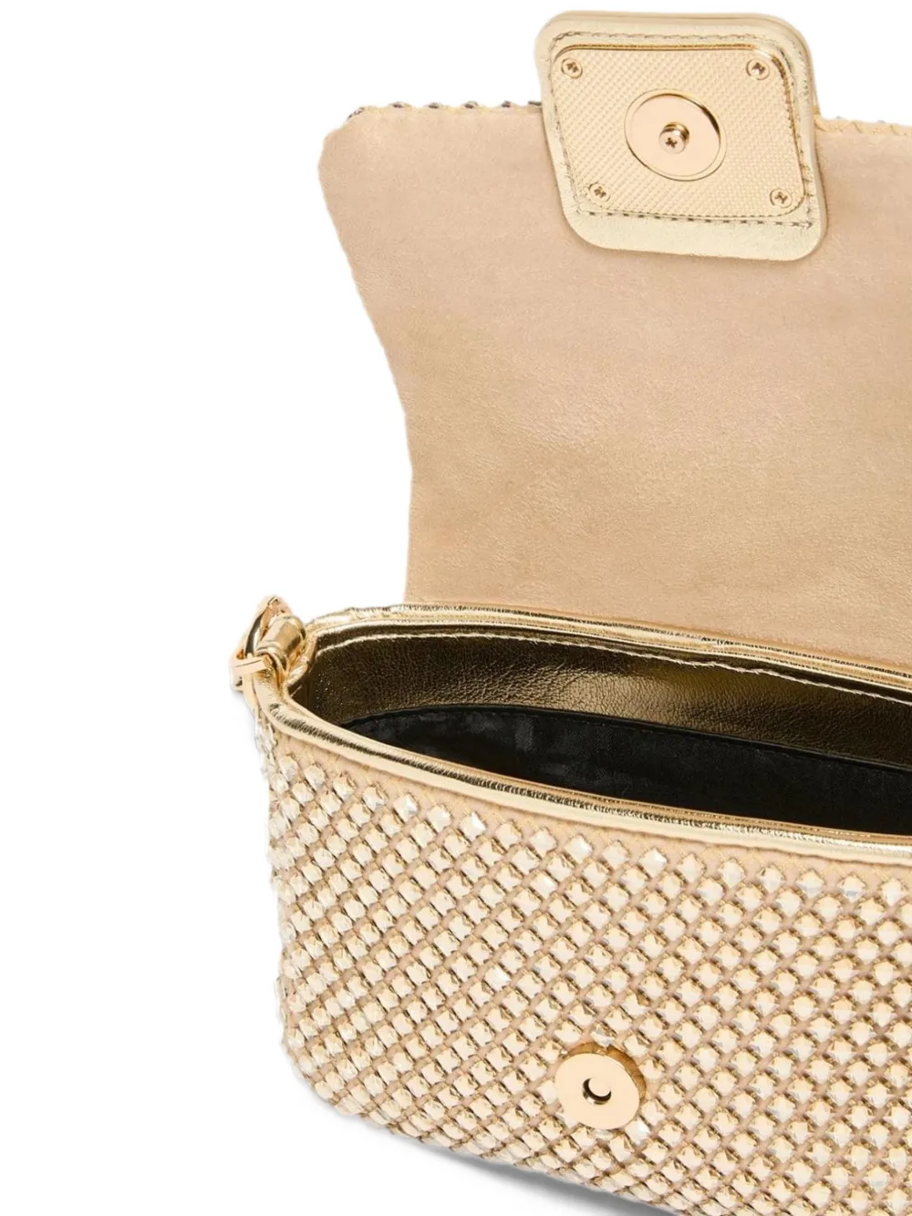 Marella small Le Muse crystal-embellished chain-link tote bag Goud