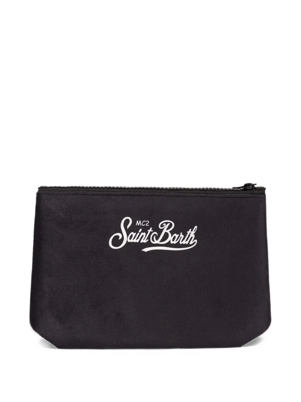 MC2 Saint Barth Aline logo-print heart-motif clutch bag Zwart