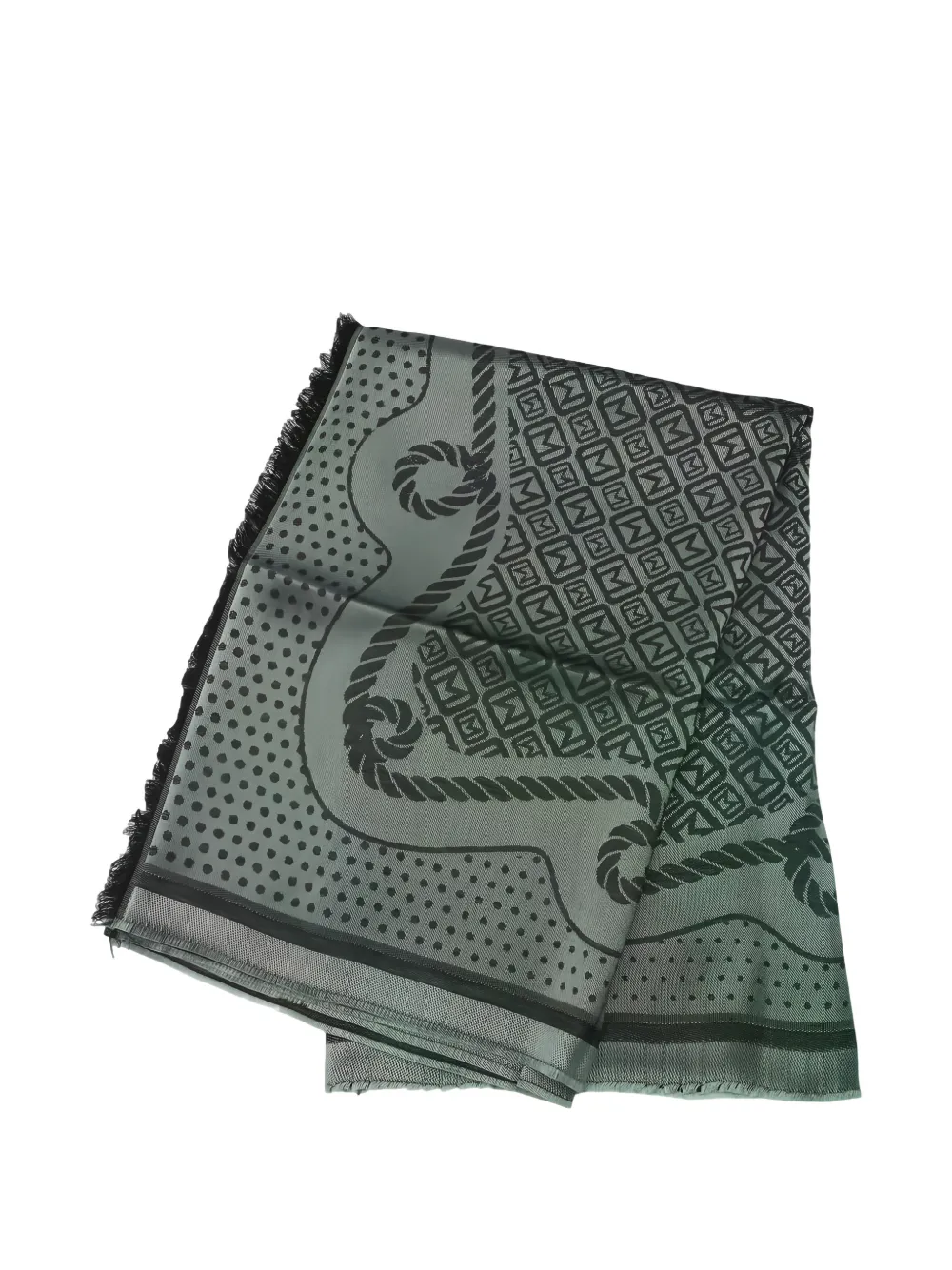 Marella Odissea logo-print frayed scarf Grijs