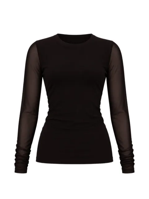 MeimeiJ sheer-panel long-sleeve top