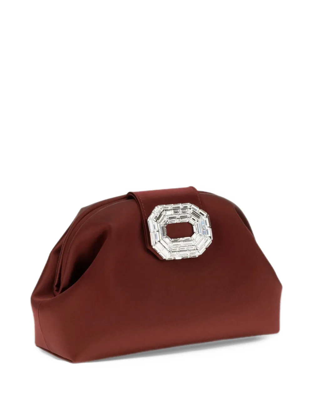 Amina Muaddi Camelia clutch verfraaid met kristallen Rood