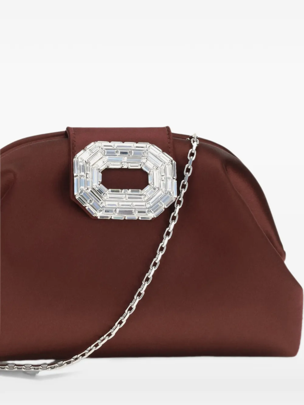 Amina Muaddi Camelia clutch verfraaid met kristallen Rood