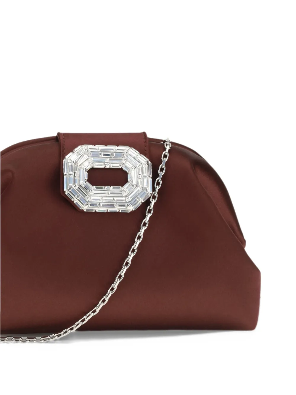 Amina Muaddi Camelia clutch verfraaid met kristallen Rood