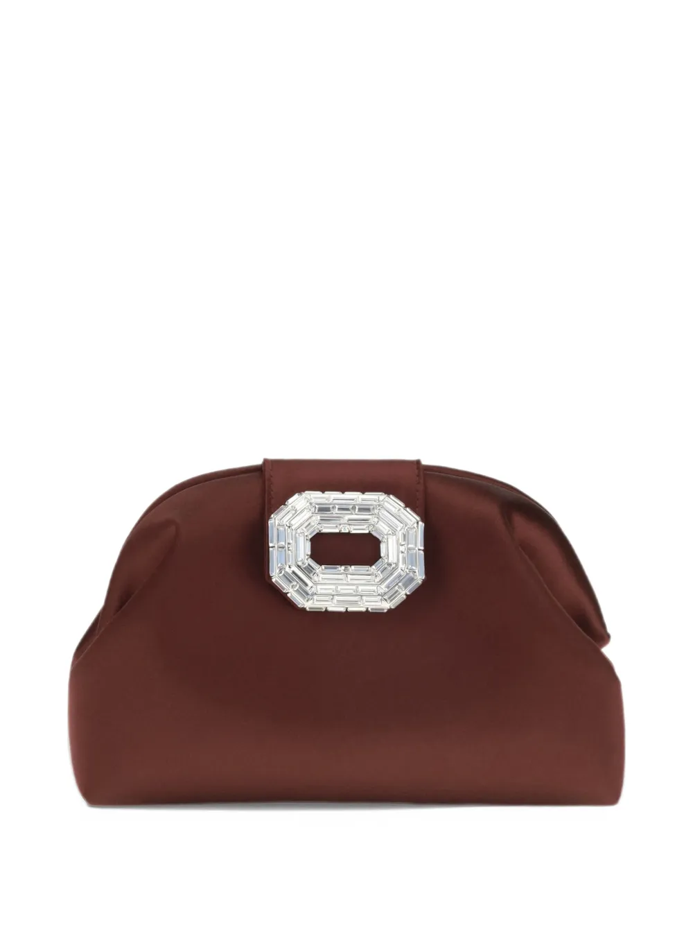 Amina Muaddi Camelia crystal-embellished clutch bag - Rosso