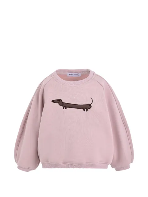 Mimi Tutu sudadera con bordado de perro salchicha