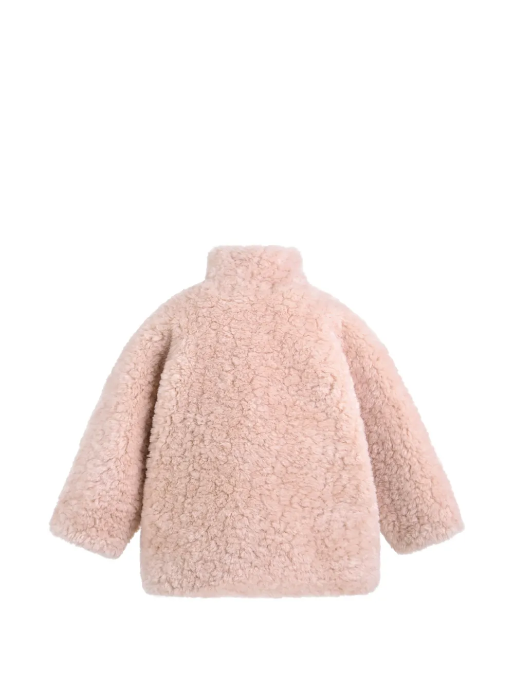 Mimi Tutu high-necck faux-fur coat Roze