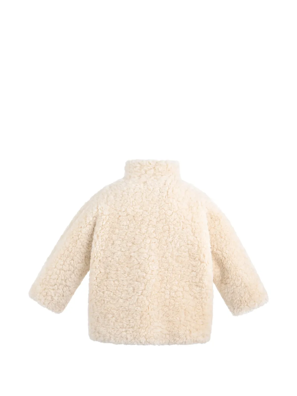 Mimi Tutu high-neck faux-fur coat Beige