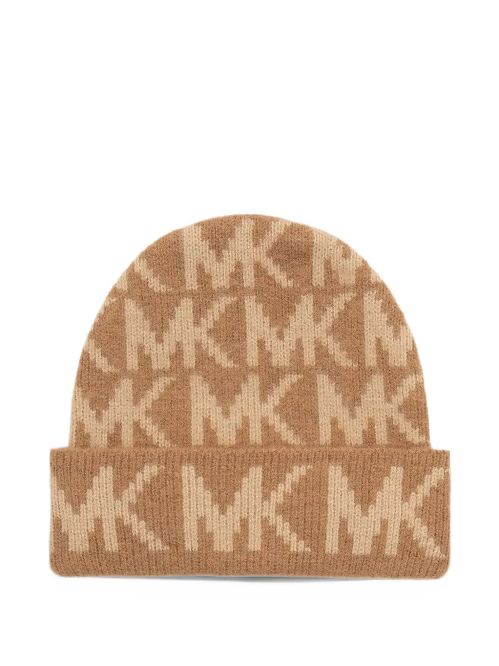 Michael Kors Gebreide muts met monogram Bruin