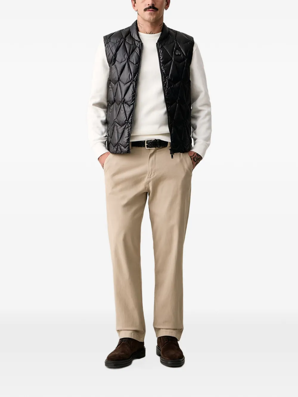 Moose Knuckles Iceberg gewatteerde bodywarmer Zwart