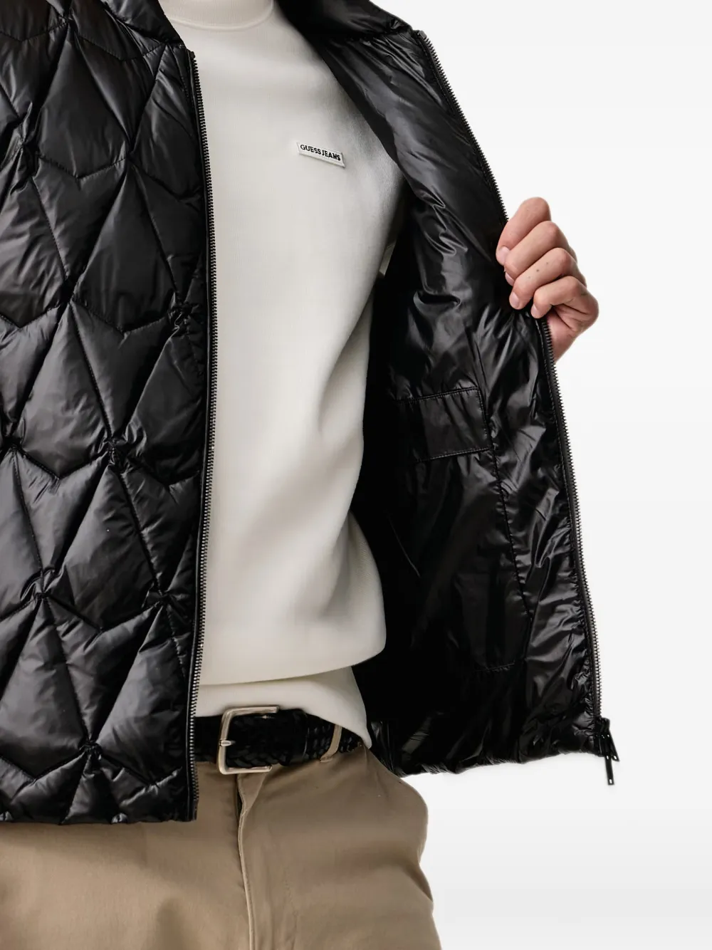 Moose Knuckles Iceberg gewatteerde bodywarmer Zwart
