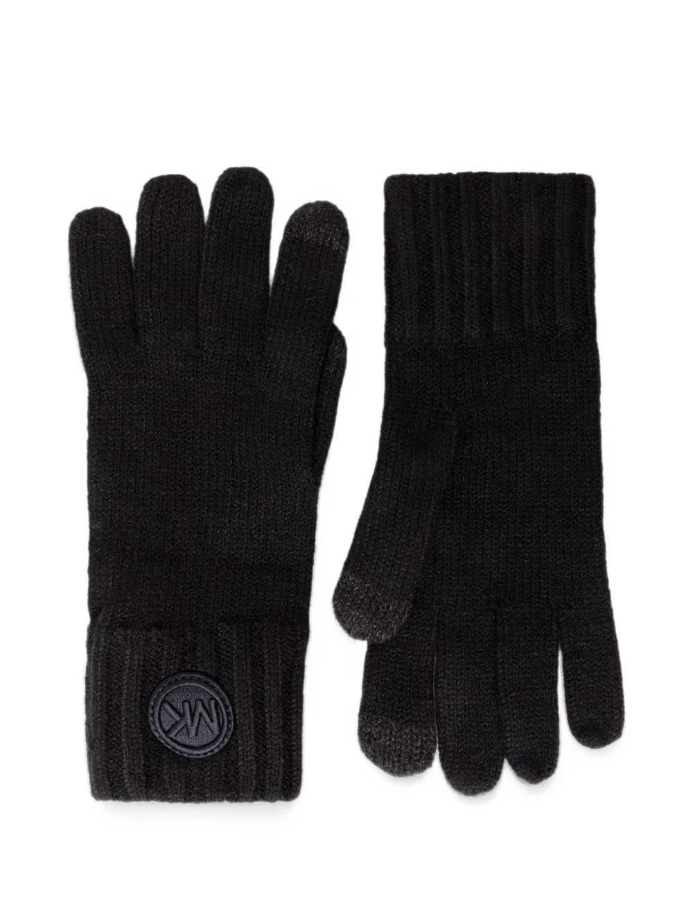 Michael Kors Handschoenen met geribbelde manchetten en logo-patch Zwart