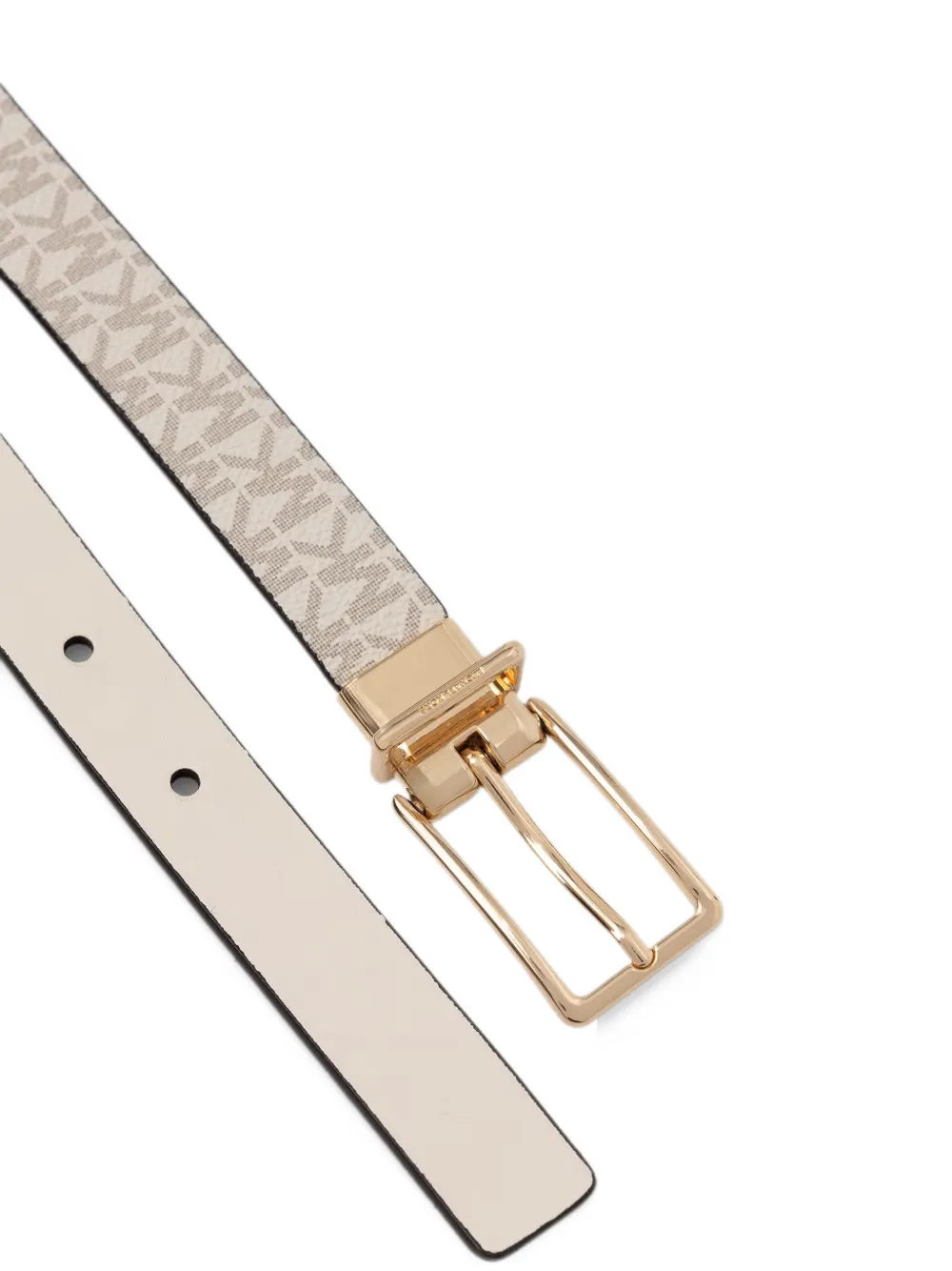 Michael Kors reversible Signature logo and leather belt Beige