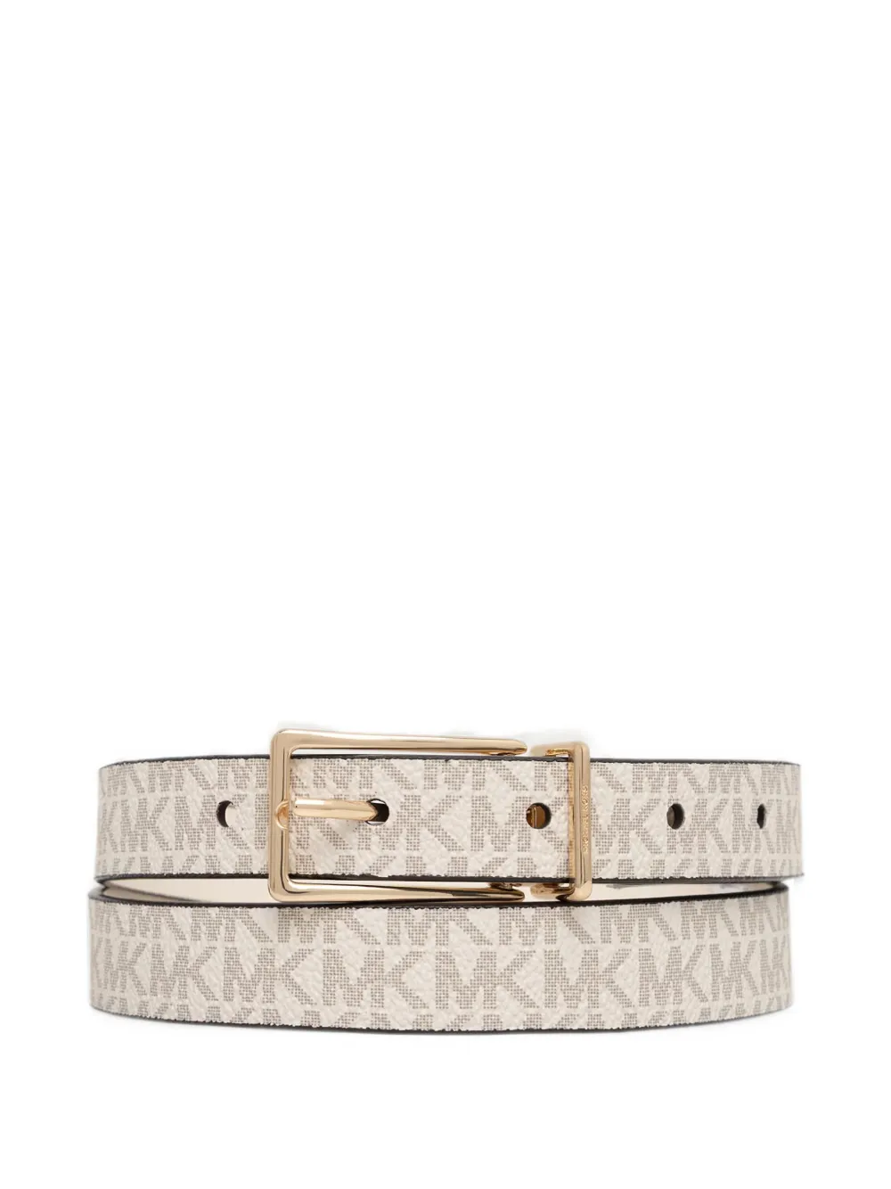 Michael Kors reversible Signature logo and leather belt Beige