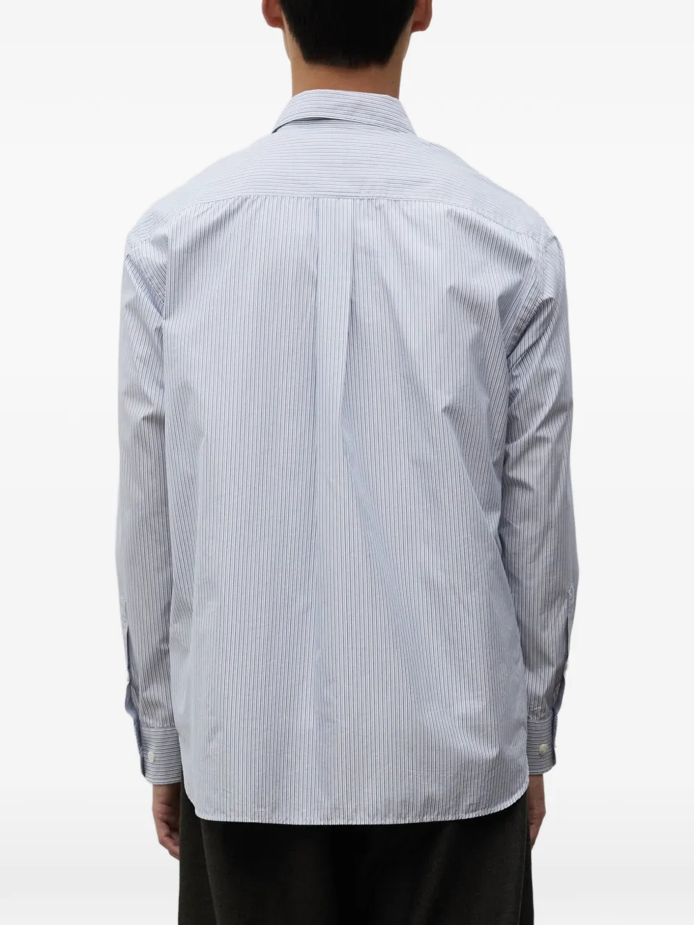 Norse Projects Espevik striped cotton shirt Blauw