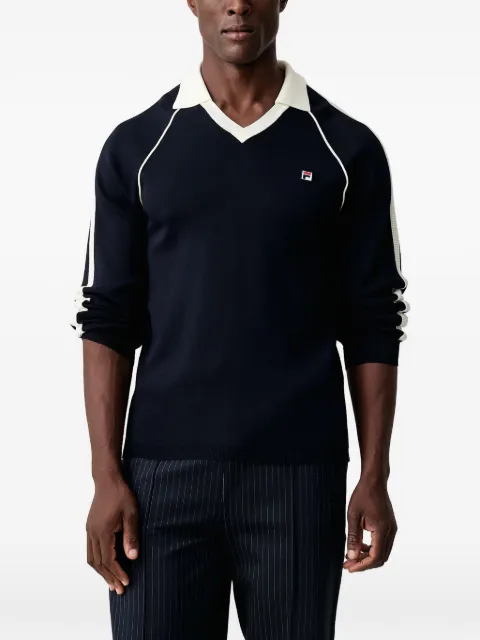 Fila Cortina contrast-trim raglan-sleeve sweater